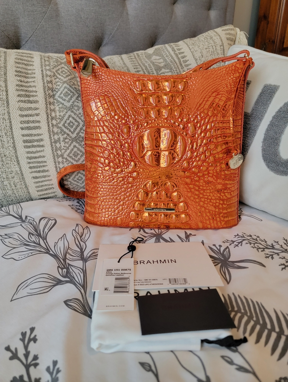 Brahmin Katie Orange Potion Melbourne Shoulder/Crossbody Bag